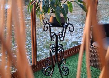 Kwietnik na rośliny 79 cm | metal czarny mat | nowoczesny stojak