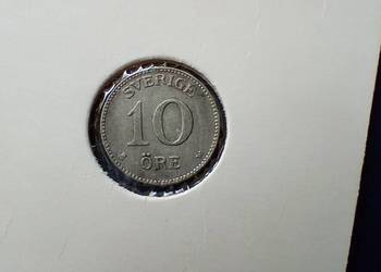 Stare monety 10 ore 1919 Szwecja srebro