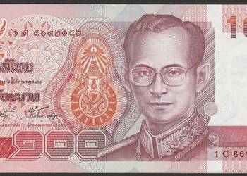 TAJLANDIA 100 BAHT 1994 - STAN BANKOWY UNC