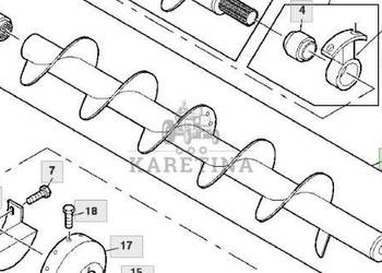 John Deere 9780CTS 9780HM 9780 CTS Ślimak Rozładowczy AZ64106 AH143727 CZĘ…