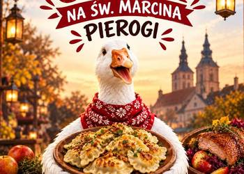 Pierogi ręcznie lepione z pieczoną Gęsią  i Truflami