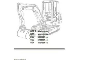JCB 802.7, 803, 804, 802.4 instrukcja napraw j.ang JCB 802.7, 803, 804, 802.4 instrukcja napraw j.ang