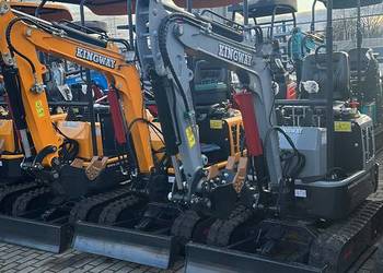 NOWA Minikoparka KINGWAY Alex RS 1000kg Ramię skrętne 3 ŁYŻKI Diesel