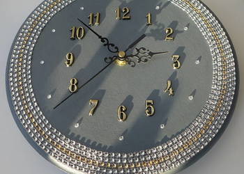 Zegar Glamour srebrno złoty