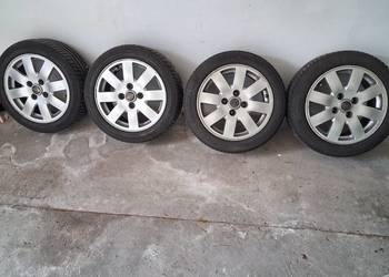 Felgi aluminiowe Nissan R16x7J ET40 z oponami letnimi 205/50 ponad 6mm