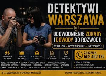Detektywi Warszawa udowodnienie zdrady i dowody do rozwodu.