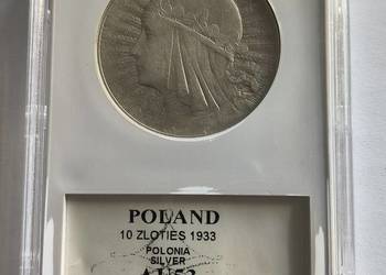 10 zł. 1933 Polonia grading GCN , nota AU 53
