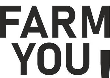 Naklejka napis I FARM YOU EAT! czarna bez tła