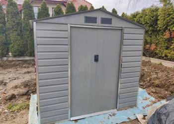 Domek narzędziowy ogrodowy blaszak blaszany na budowę i ogród 213x131