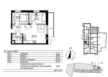Oferta sprzedaży mieszkania Kraków Agatowa 47.82m