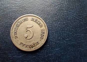 Stare monety 5 fenig 1888 A  Niemcy