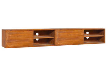 Ścienna szafka pod TV 180x30x30 cm lite drewno tekowe WM-3057505