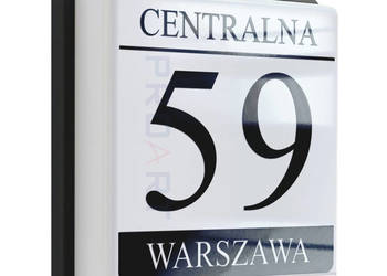 LED PODŚWIETLANY NUMER NA DOM TABLICZKA ADRESOWA wzór N