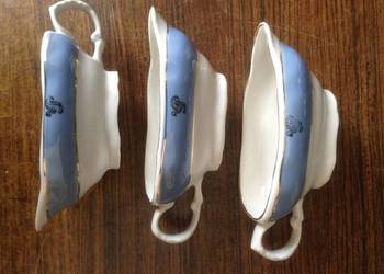 Zestaw porcelanowych sosjerek sygnowanych POŁONNE lata 1980