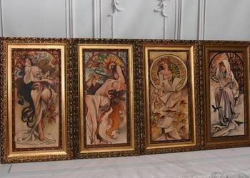 Alfons Mucha - Cztery Pory Roku - Kobiety - Obraz Olejny Na Płotnie Akt