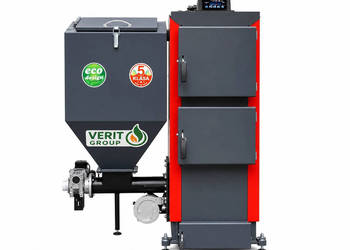 Kocioł na ekogroszek groszek piec co z podajnikiem 30kW >300m2 atest 5klasa