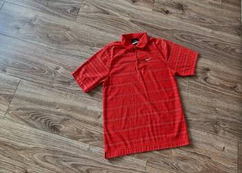 koszulka polo NIKE 152/158 czerwona w paski