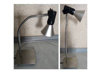 design lampka biurkowa elegancka chromowana led regulowana