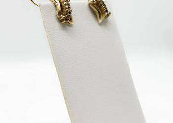 Złote kolczyki pr 585 2,53g Cyrkonie