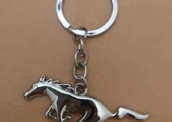 NOWY brelok do kluczy konik Mustang srebrny chrom Ford