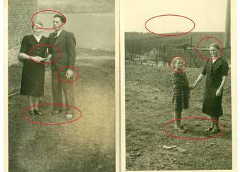 Stare zdjęcie fotografia Kalisch Kalisz rodzina opis 1943 r.