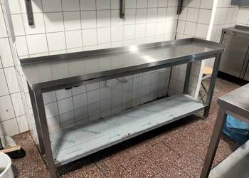 Stół gastronomiczny ze stali nierdzewnej 185x43x85