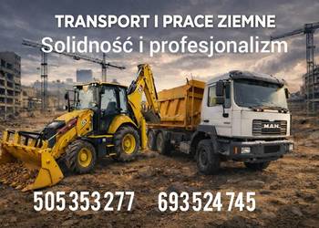 Prace ziemne koparko ładowarką oraz transport