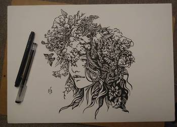 Rysunek: fryzura - cienk - b. tech. A3 250 g/m2