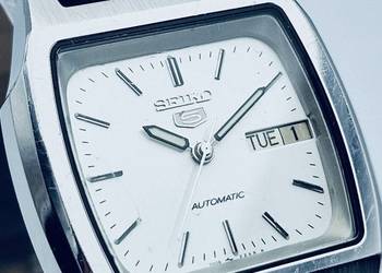 STALOWY MĘSKI NARĘCZNY ZEGAREK SEIKO 5 AUTOMATIC LATA 70-TE - RARYTAS