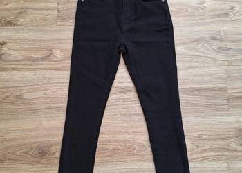 NOWE klasyczne czarne spodnie rurki proste bawełna wiskoza 38