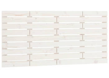 Wezgłowie łóżka białe 156x3x63 cm lite drewno sosnowe WM-824739