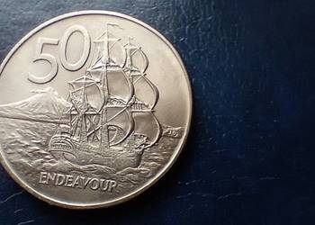 Stare monety 50 cent 1971 Nowa Zelandia
