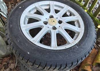 Koła zimowe 15"DEZENT (Silver) 6Jx15 ET40 4×100, opony 185/60 R15 Hankook