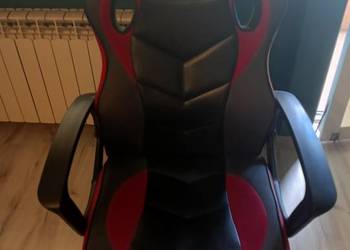 Fotel gamingowy DKD Home Decor Czerwono-Czarny z kółkami
