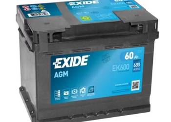 Akumulator 60Ah 680A EXIDE AGM START&STOP EK600
