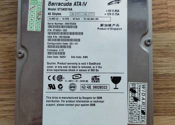 Dysk 3,5 cala Seagate Barracuda ATA IV 40 GB