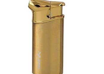 Złota Zapalniczka Fajkowa Płomieniowa Regulowana z Zakrzywionym Płomieniem