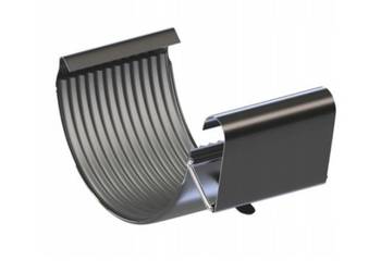 Krop złączka rynny 130 mm grafit metal