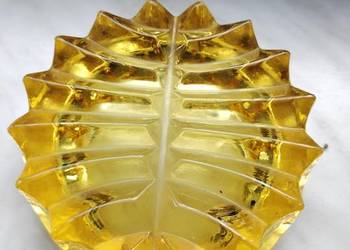 Popielniczka Ząbkowice ciemny żółty PRL Popielniczka Ząbkowice ciemny żółty PRL