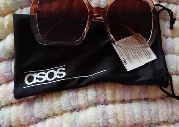 ASOS/Duże okulary przeciwsłoneczne z Londynu,muchy/ NOWE