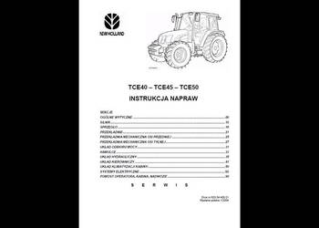 New Holland TCE40 – TCE45 – TCE50 INSTRUKCJA NAPRAW po Polsk