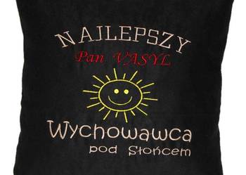 SUPER Prezent Poduszka dla Przedszkolanki Nauczyciela HAFT
