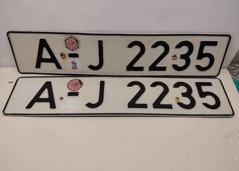 Tablica rejestracyjna Niemcy bez euro bandu 2 sztuki A-J2235