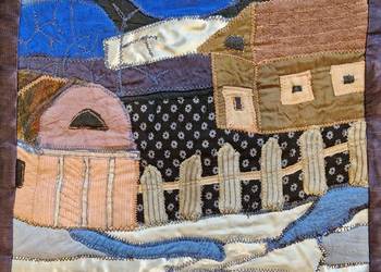 Poszewk kompleti 4 szt. hand made z różnych skrawków tkanin