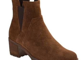 38 GABOR buty damskie botki brązowe zamsz na traperze obcas 5 cm stopa 24cm