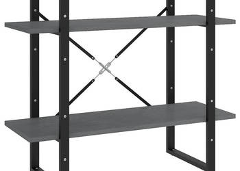 Regał na książki 2 półki szary 80x30x70 cm drewno sosnowe WM-806454