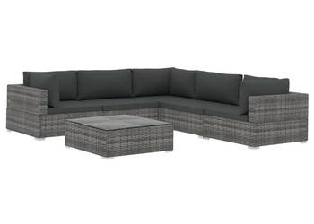 vidaXL 6-cz. zestaw wypoczynkowy do ogrodu, poduszki(SKU:46771)