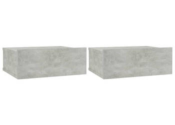 Wiszące szafki nocne 2 szt. betonowa szarość 40x30x15 cm WM-800315