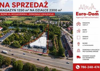 Magazyn z biurem przy trasie w Błoniu