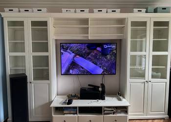 Zestaw regałów Ikea plus stolik RTV i półka wisząca